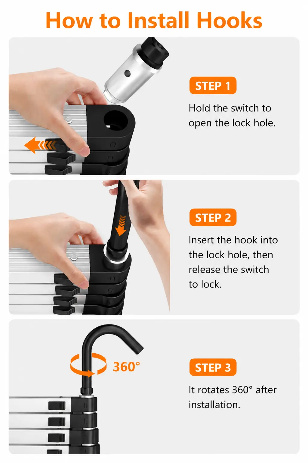 How to extend and retract the Zip Living ExtendSafe Telescoping Ladder
